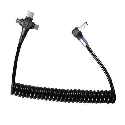 Cable in nylon intrecciato veloce USB C 3.0 Tipo C 3 in 1 carica in bobina