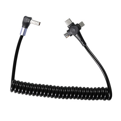 Cable in nylon intrecciato veloce USB C 3.0 Tipo C 3 in 1 carica in bobina