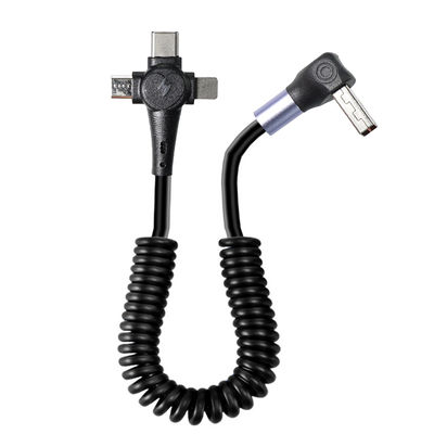 Cable in nylon intrecciato veloce USB C 3.0 Tipo C 3 in 1 carica in bobina