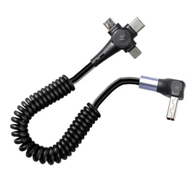 Cable in nylon intrecciato veloce USB C 3.0 Tipo C 3 in 1 carica in bobina