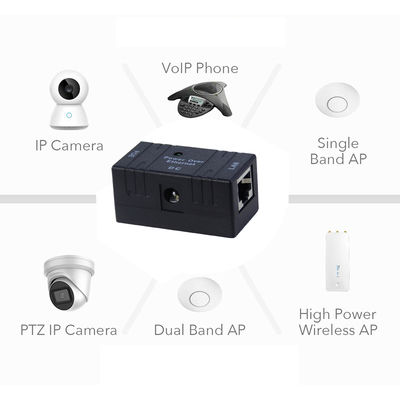 Trasmissione di potenza a singola porta su Ethernet POE iniezione RJ45 connettore