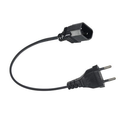 EU Plug To IEC C18 Power Cord 2-Pin European AC Cable per adattatore per computer portatili, amplificatore audio, proiettore, stampante, 250V 2.5A