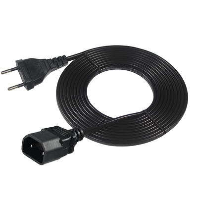 EU Plug To IEC C18 Power Cord 2-Pin European AC Cable per adattatore per computer portatili, amplificatore audio, proiettore, stampante, 250V 2.5A