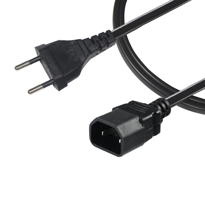 EU Plug To IEC C18 Power Cord 2-Pin European AC Cable per adattatore per computer portatili, amplificatore audio, proiettore, stampante, 250V 2.5A