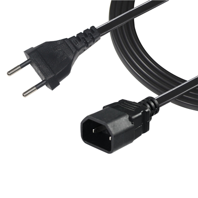 EU Plug To IEC C18 Power Cord 2-Pin European AC Cable per adattatore per computer portatili, amplificatore audio, proiettore, stampante, 250V 2.5A