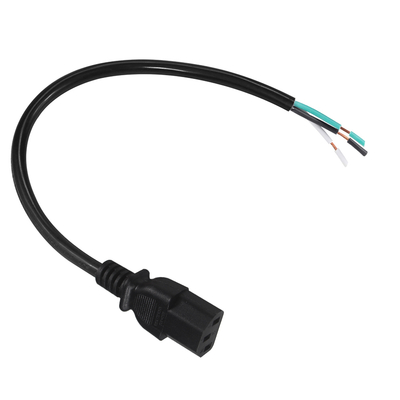 IEC C13 a cavo di alimentazione a filo strippato 10A 250V per server PDU