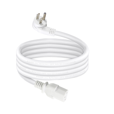 NEMA 5-15P per il cavo di alimentazione C13 a angolo destro - 3 punte US plug to IEC C13 Cable CA per monitor, server, PDU, 10A 125V