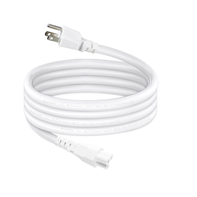 NEMA 5-15P to IEC C5 Cloverleaf Power Cord 3-Prong US AC Cable per adattatore per laptop, notebook, stampante, 125V 10A