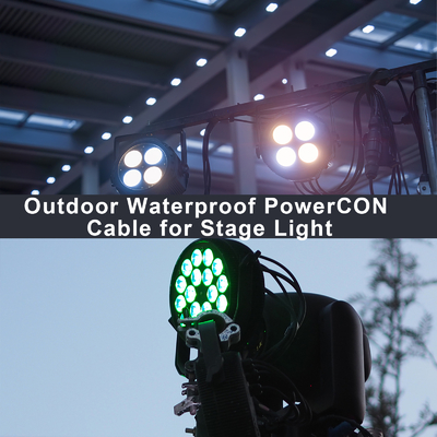 Cavo di prolunga PowerCON - Cavo di alimentazione CA a 3 pin con bloccaggio per illuminazione da palco, apparecchiature audio, distribuzione di energia per eventi