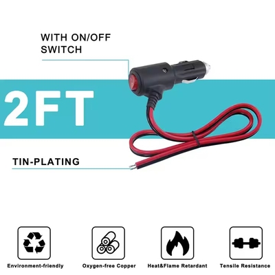 Cavo di alimentazione da accendisigari 12V 24V a filo stagnato