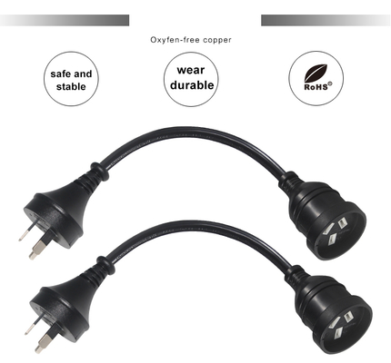 Cavo elettrico per computer con spina a 3 pin universale Australia Aus Nzs da maschio a femmina