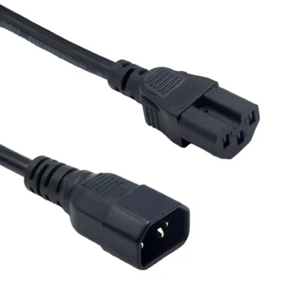 IEC C14 a C15 cavo di alimentazione, maschio a femmina cavo ad alta temperatura 250V 10A per server, rete, PDU, kettle