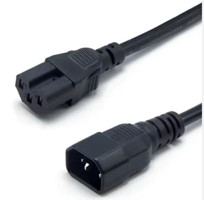 IEC C14 a C15 cavo di alimentazione, maschio a femmina cavo ad alta temperatura 250V 10A per server, rete, PDU, kettle