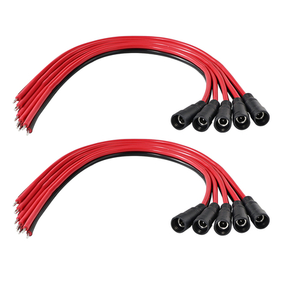 Cavo di alimentazione da spina DC maschio a filo stagnato, 5,5x2,1 mm o 5,5x2,5 mm, cavo adattatore di alimentazione 12V DC per CCTV, LED, fai da te