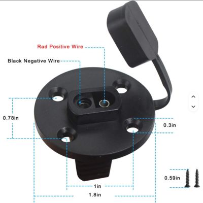 SAE Socket Sidewall Port Panel Mount Connector con tappo antipolvere