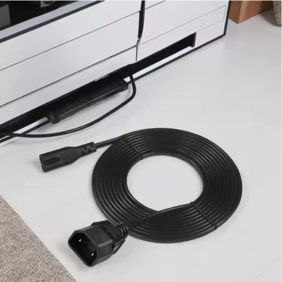 Cable di alimentazione da C7 a C18 ad angolo retto, cavo di alimentazione IEC 60320, da femmina a femmina, 10A 250V, VDE approvato