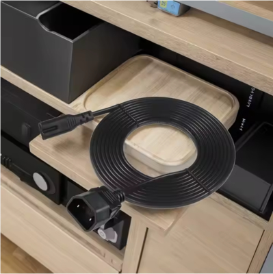 Cable di alimentazione da C7 a C18 ad angolo retto, cavo di alimentazione IEC 60320, da femmina a femmina, 10A 250V, VDE approvato