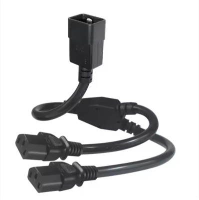 Cavo sdoppiatore di alimentazione da C20 a doppio C13, 250V 15A, Cavo di prolunga IEC 60320 per PDU/Data Center/Server