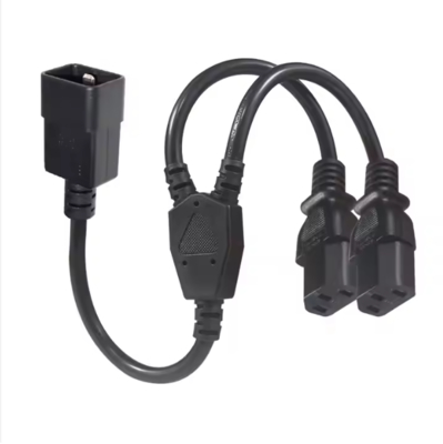 Cavo sdoppiatore di alimentazione da C20 a doppio C13, 250V 15A, Cavo di prolunga IEC 60320 per PDU/Data Center/Server