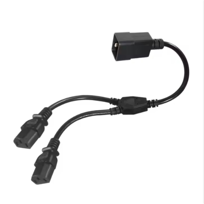 Cavo sdoppiatore di alimentazione da C20 a doppio C13, 250V 15A, Cavo di prolunga IEC 60320 per PDU/Data Center/Server