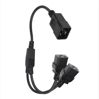 C20 a Doppio C19 Cavo Sdoppiatore di Alimentazione, 250V 16A, Cavo di prolunga IEC per impieghi gravosi per PDU, Server, Data Center