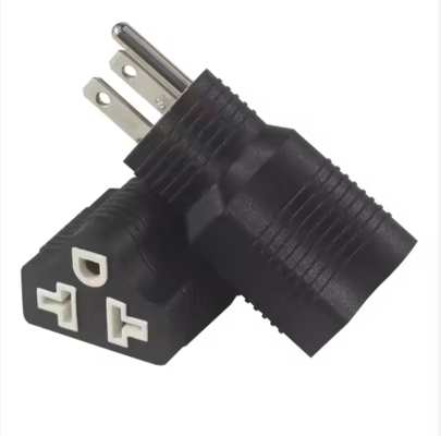 Adattatore con spina ad angolo retto NEMA 5-15P a 5-15R 15A 125V