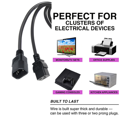 IEC C19 a C14 Cavo di alimentazione 18-14AWG Giacca in PVC