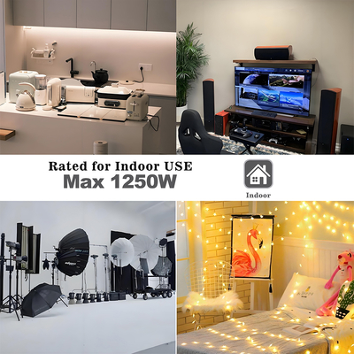 NEMA 1-15P a 1-15R cavo di estensione a due punte 110V-250V PVC di rame