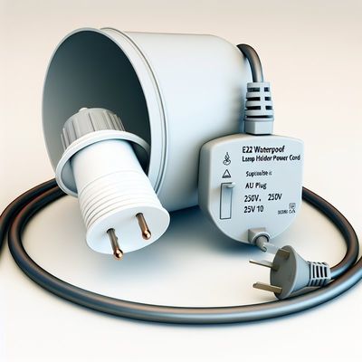 E26 resistente all'acqua Portatore di lampadina Corde di alimentazione AU Plug con 303 Interruttore per illuminazione interna / esterna 250V 10A