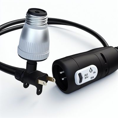 E26 resistente all'acqua Portatore di lampadina Corde di alimentazione AU Plug con 303 Interruttore per illuminazione interna / esterna 250V 10A