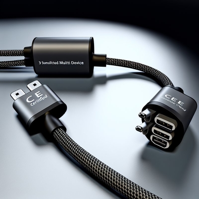 Cavo di ricarica USB 3-in-1 certificato CE con ricarica rapida 15W