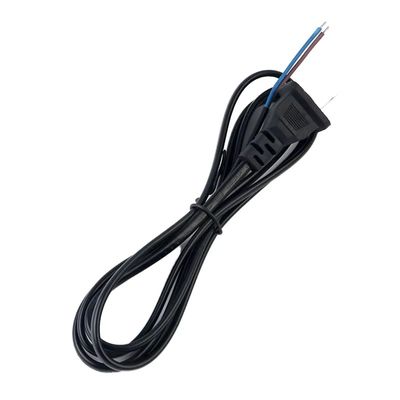 Cavo di alimentazione da spina non polarizzata a 2 poli NEMA 1-15P a estremità spelata stagnata per applicazioni di alimentazione personalizzate