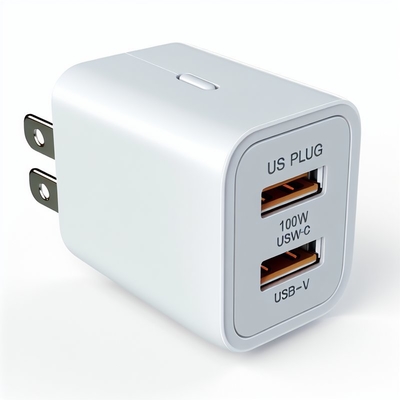 Caricabatterie da parete GaN da 100 W con doppia presa USB-C e USB-A