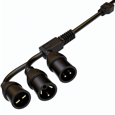 C20 a Doppio C13 Cavo Sdoppiatore di Alimentazione 6ft 250V PVC Nero