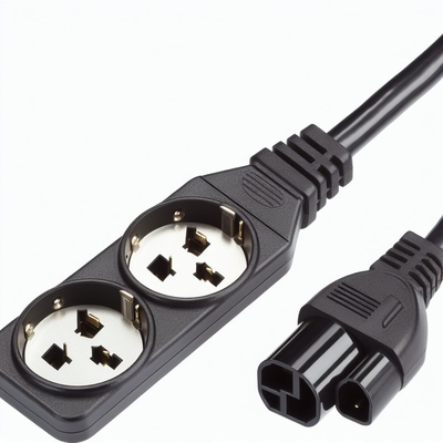 C20 a Doppio C13 Cavo Sdoppiatore di Alimentazione 6ft 250V PVC Nero