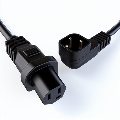 Corde di estensione di alimentazione da C13 a C13 ad angolo retto per il monitor del server PDU