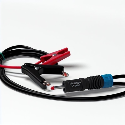 Cavi batteria DC SAE con fusibile da 1,5 m e pinze a coccodrillo da 5A