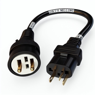 Cavo di alimentazione CA NEMA 5-15 a IEC C15 16AWG-18AWG per computer