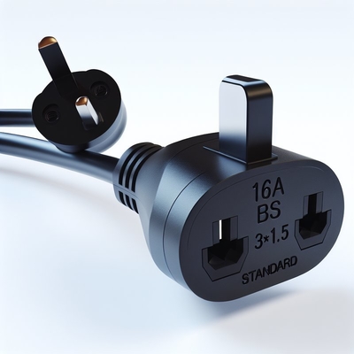 Cavo di alimentazione UK BS1363 con connettore IEC C5, fusibile da 3A, 250V
