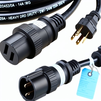Cavo di alimentazione da C19 a C20 20A per impieghi gravosi 250V 0,8M Cavo in PVC