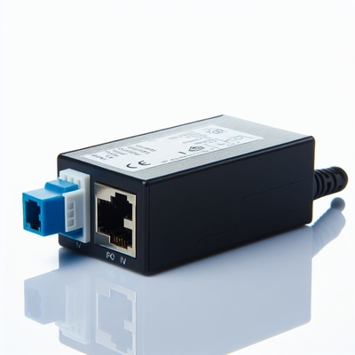 Iniettore POE 24V 1A con spina UK e 2 porte RJ45 per telecamera IP
