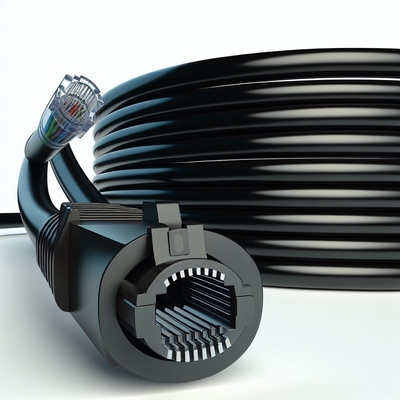RJ11 RJ12 Cavo telefonico a spirale 6ft 24AWG 350MHz Scudo