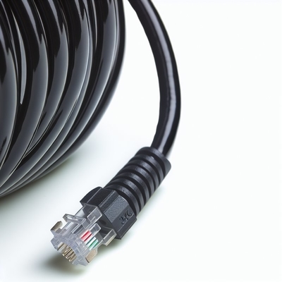RJ11 RJ12 Cavo telefonico a spirale 6ft 24AWG 350MHz Scudo