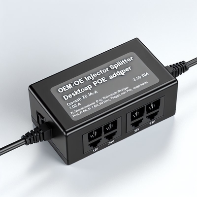 Splitter di iniettore POE da 48 V con 2 porte Ethernet 10/100/1000Mbps