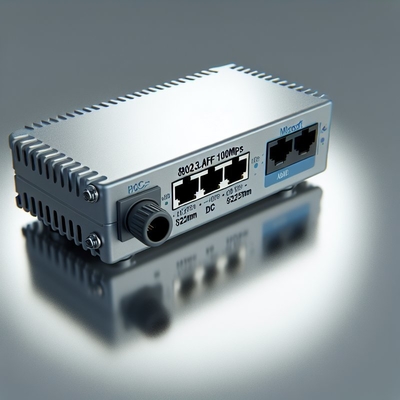 Splitter POE 802.3af 12V con Jack DC USB-C 100Mbps