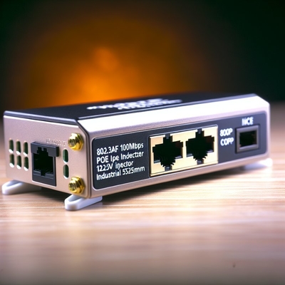 Splitter POE 802.3af 12V con Jack DC USB-C 100Mbps