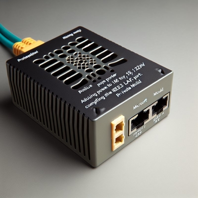 Splitter POE da 48V a 24V 12V 5V con 2 porte RJ45 1Gbps