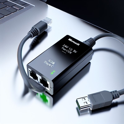 48V a 24V 12V 5V POE Splitter con connettore RJ45 1Gbps