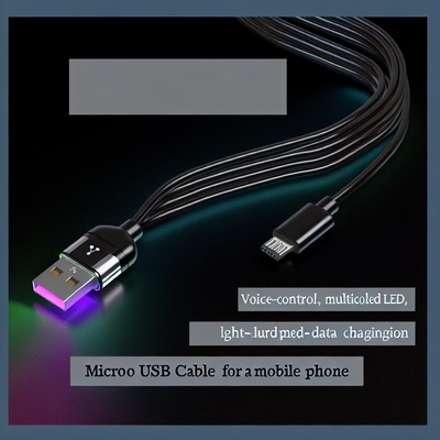 Cavo di ricarica USB Type-C LED con controllo vocale e luce colorata