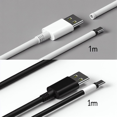 Cavo USB A a Tipo C Ricarica Rapida 1m Nero Bianco